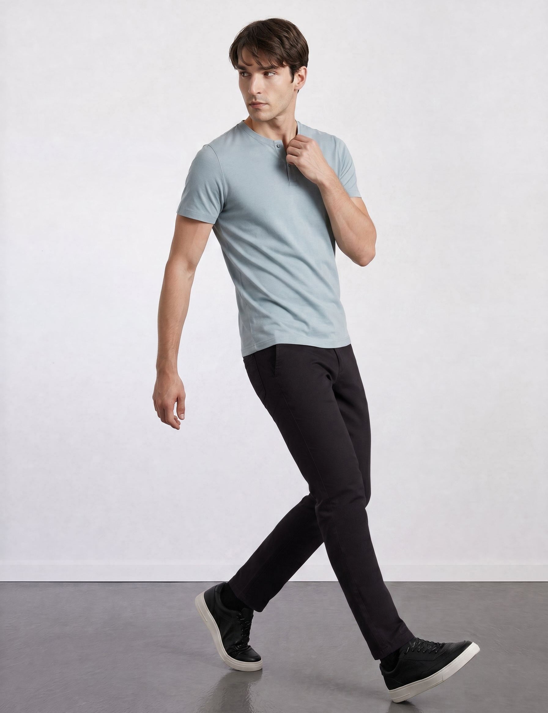 THE MOOVEX - MESH CHINO PANTS - BLACK