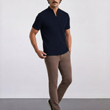 THE ACTIVE - QUARTER ZIP HALF TEE - NAVY BLUE