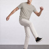 THE FLEX - PIMA HALF TEE - BEIGE