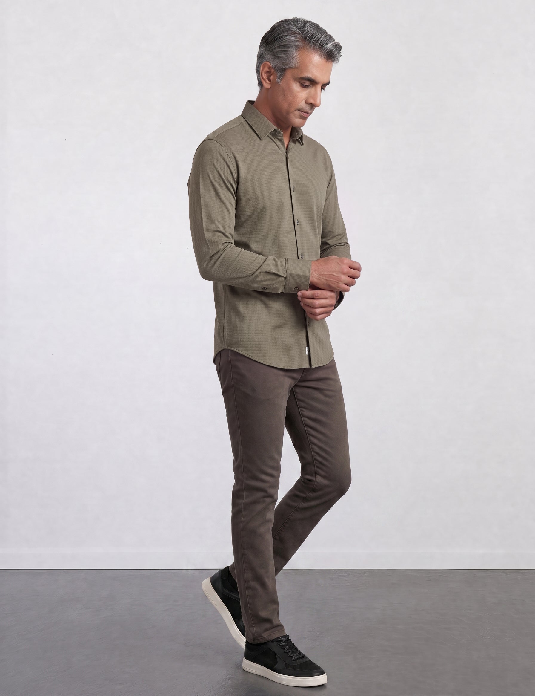 THE AIRTECH - SLIM FULL SHIRT - LEAF GREEN