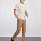 THE APEX - QUARTER ZIP POLO - COTTON WHITE