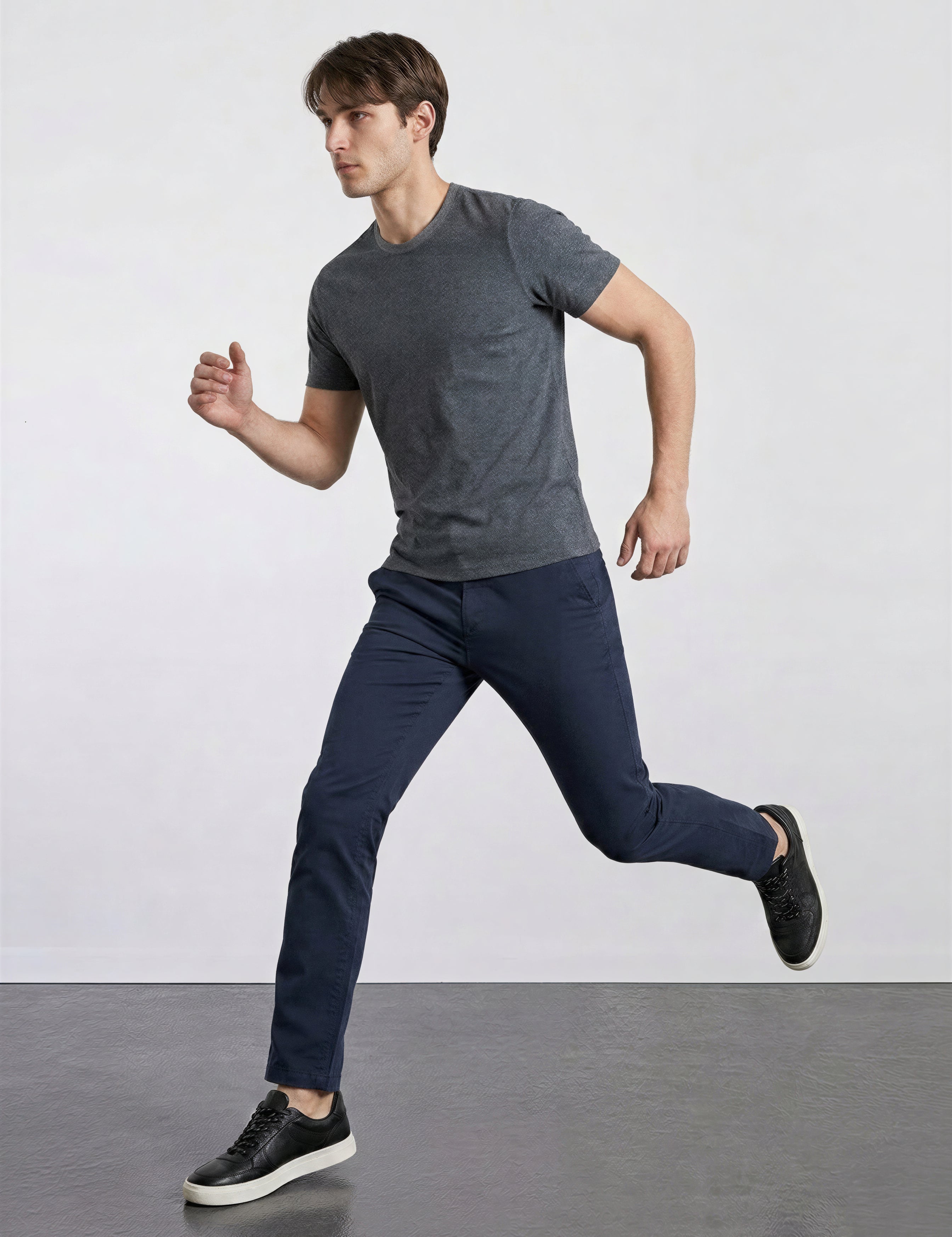 THE EVERYDAY - SEAMLESS HALF TEE - MEDIUM BLUE