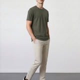 THE FLEX - PIMA HALF TEE - OLIVE GREEN