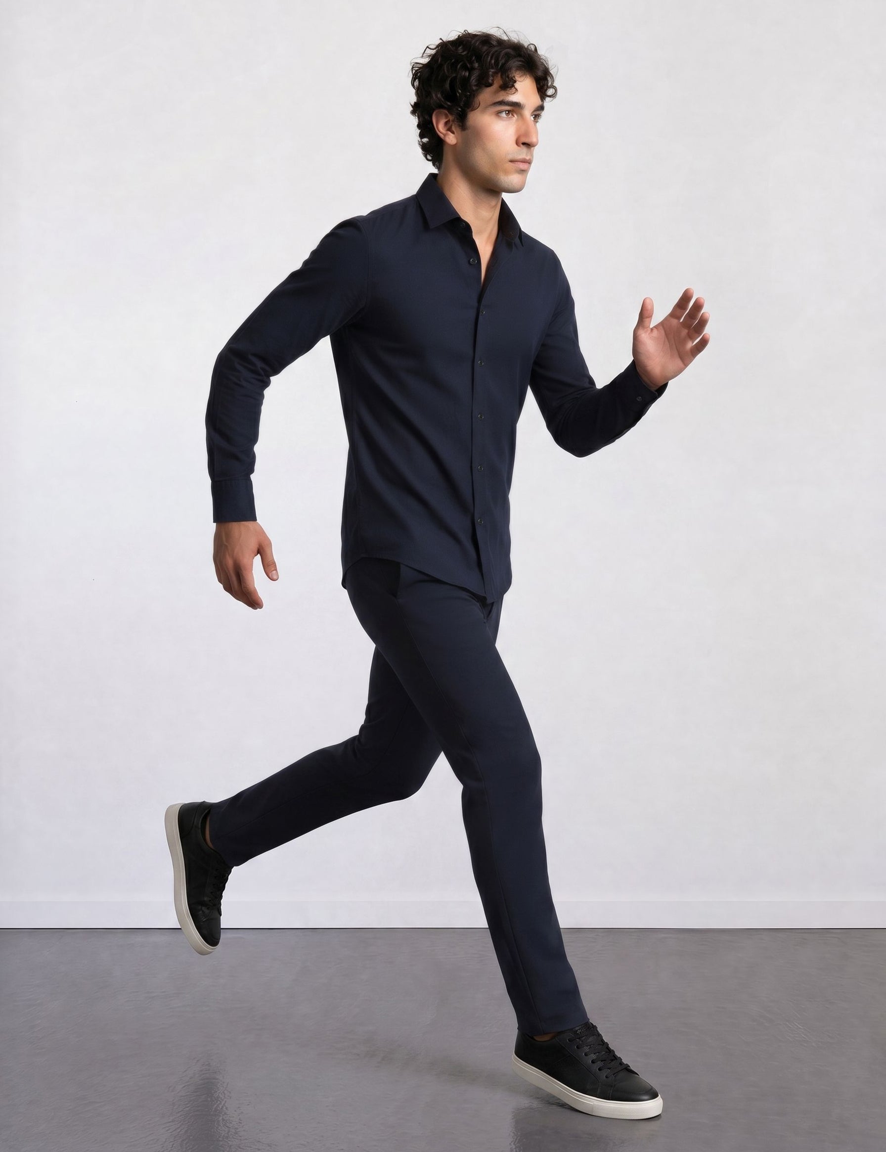 THE AIRTECH - SLIM FULL SHIRT - BLACK