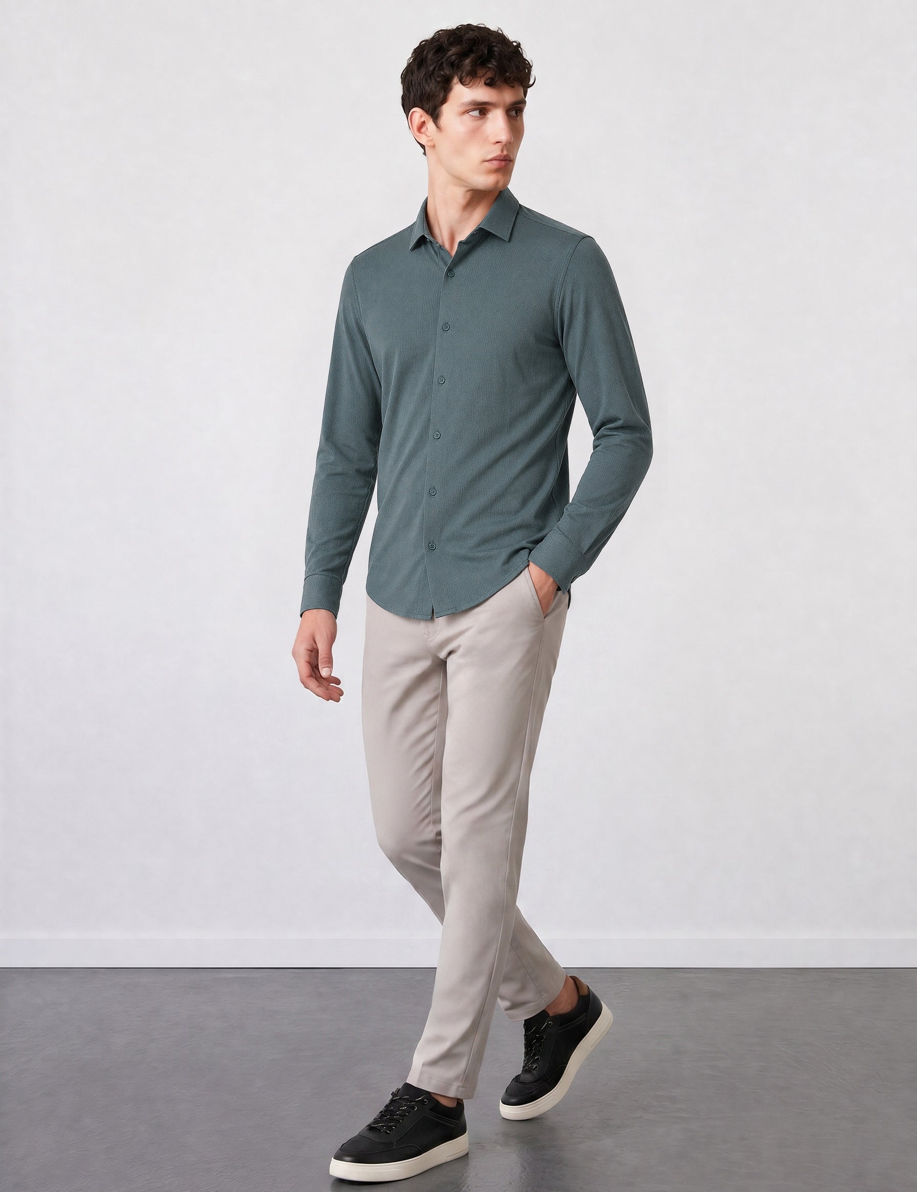 THE AIRTECH - SLIM FULL SHIRT - GREEN