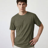 THE FLEX - PIMA HALF TEE - OLIVE GREEN