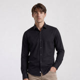 THE HYPERFLEX - SLIM FULL SHIRT - BLACK