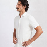 THE HYPERFLEX - SLIM HALF SHIRT - WHITE