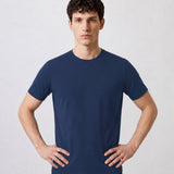 THE ACTIVE - SLIM HALF TEE - NAVY BLUE