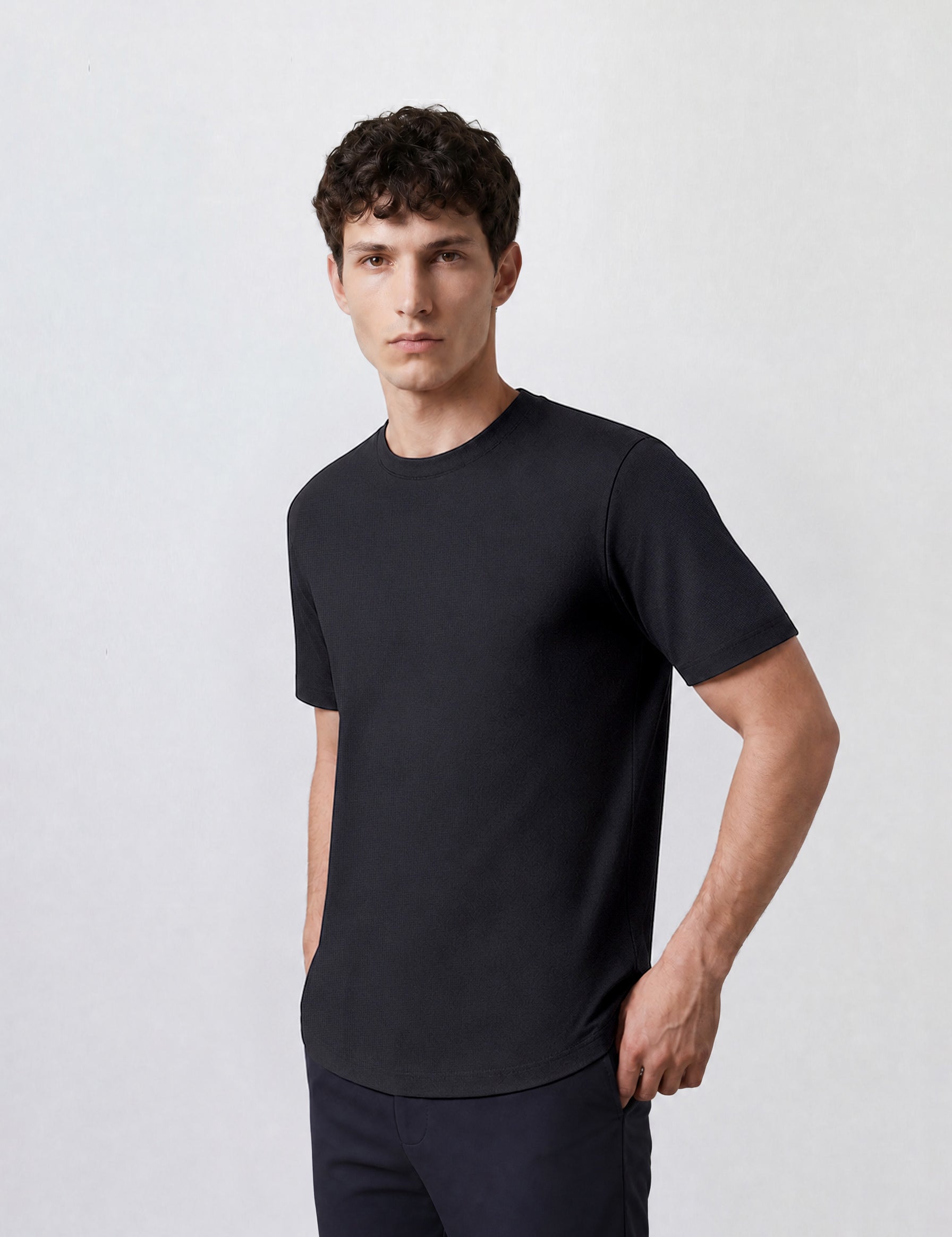 THE EVERYDAY - PIQUÉ TEE - BLACK