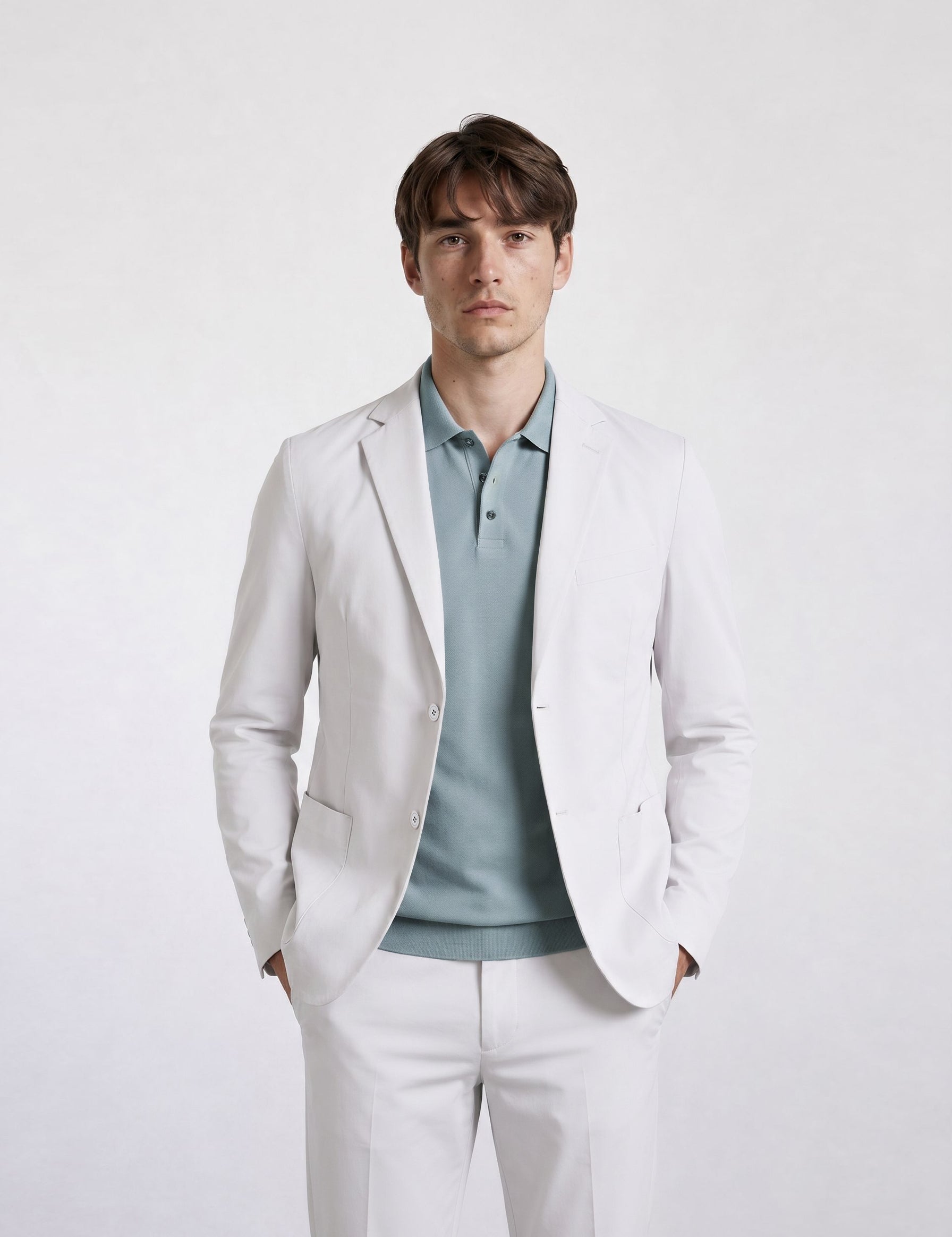 THE TECH TWILL - SUPER SLIM BLAZER - GREY