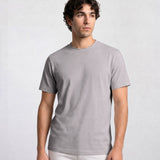 THE ESSENTIAL - HALF TEE - LIGHT GREY