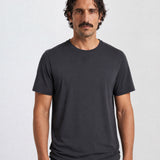 THE FLEX - PIMA PERFORMANCE HALF TEE - BLACK