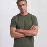 THE FLEX - PIMA HALF TEE - DARK GREEN