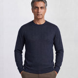 THE SOFT EASE - REGULAR SWEATER - NAVY AND LIME GREEN