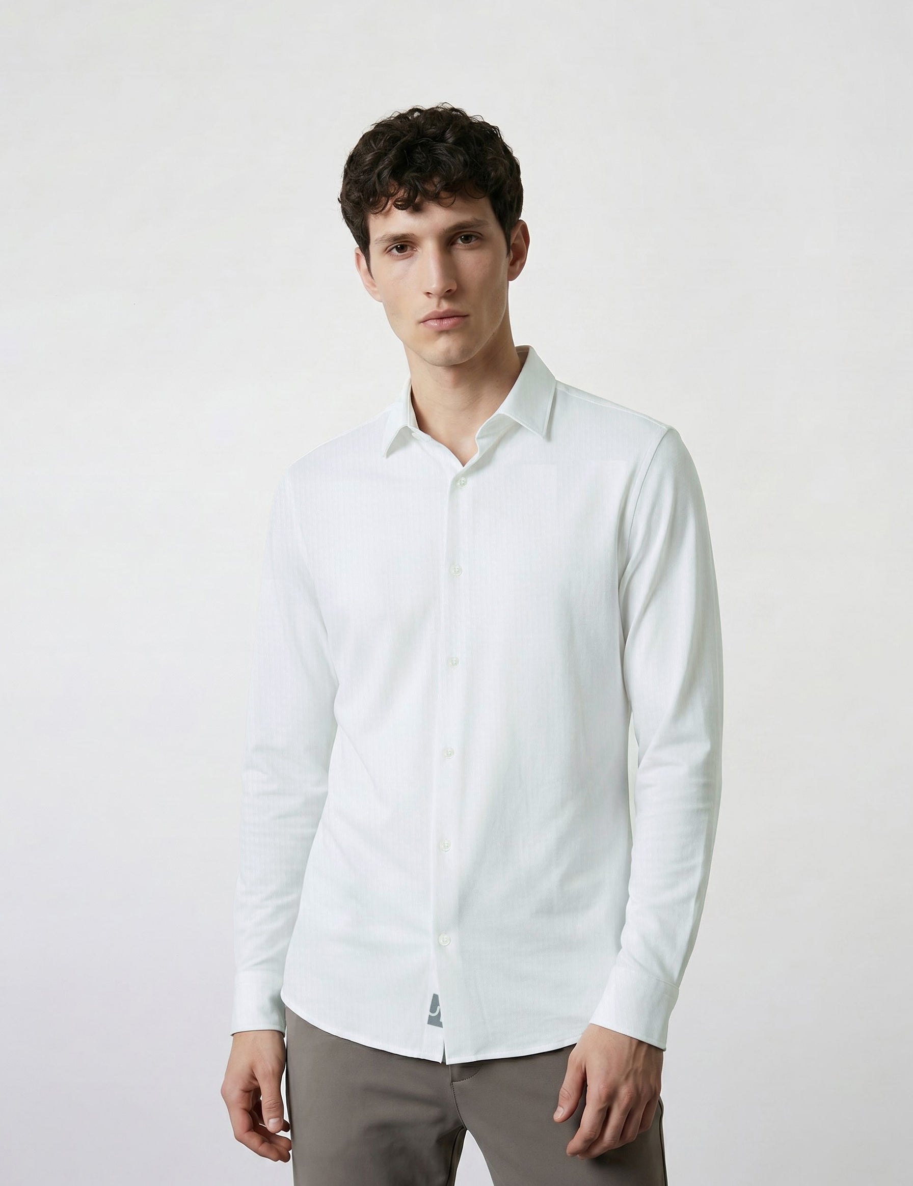 THE HYPERFLEX - SLIM FULL SHIRT - WHITE