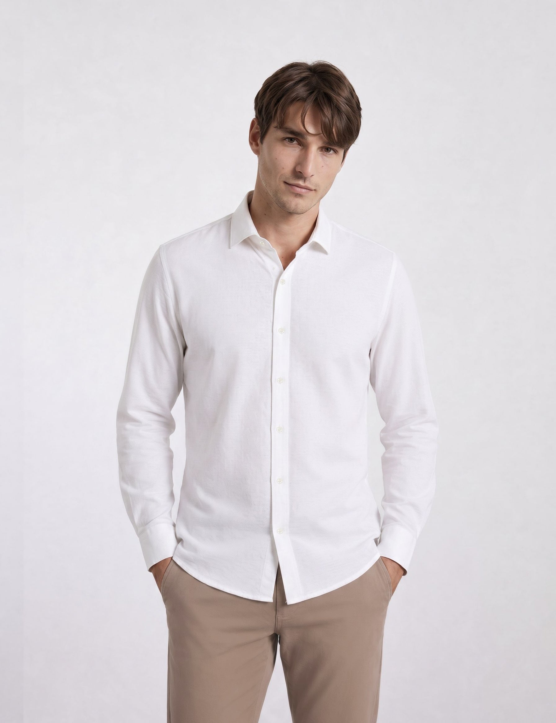 THE AIRTECH - SLIM FULL SHIRT - WHITE