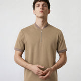 THE APEX - QUARTER ZIP POLO - MILITARY GREEN
