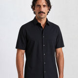 THE CITY - SLIM HALF SHIRT - BLACK