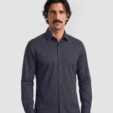 THE HYPERFLEX - SLIM FULL SHIRT - NAVY BLUE