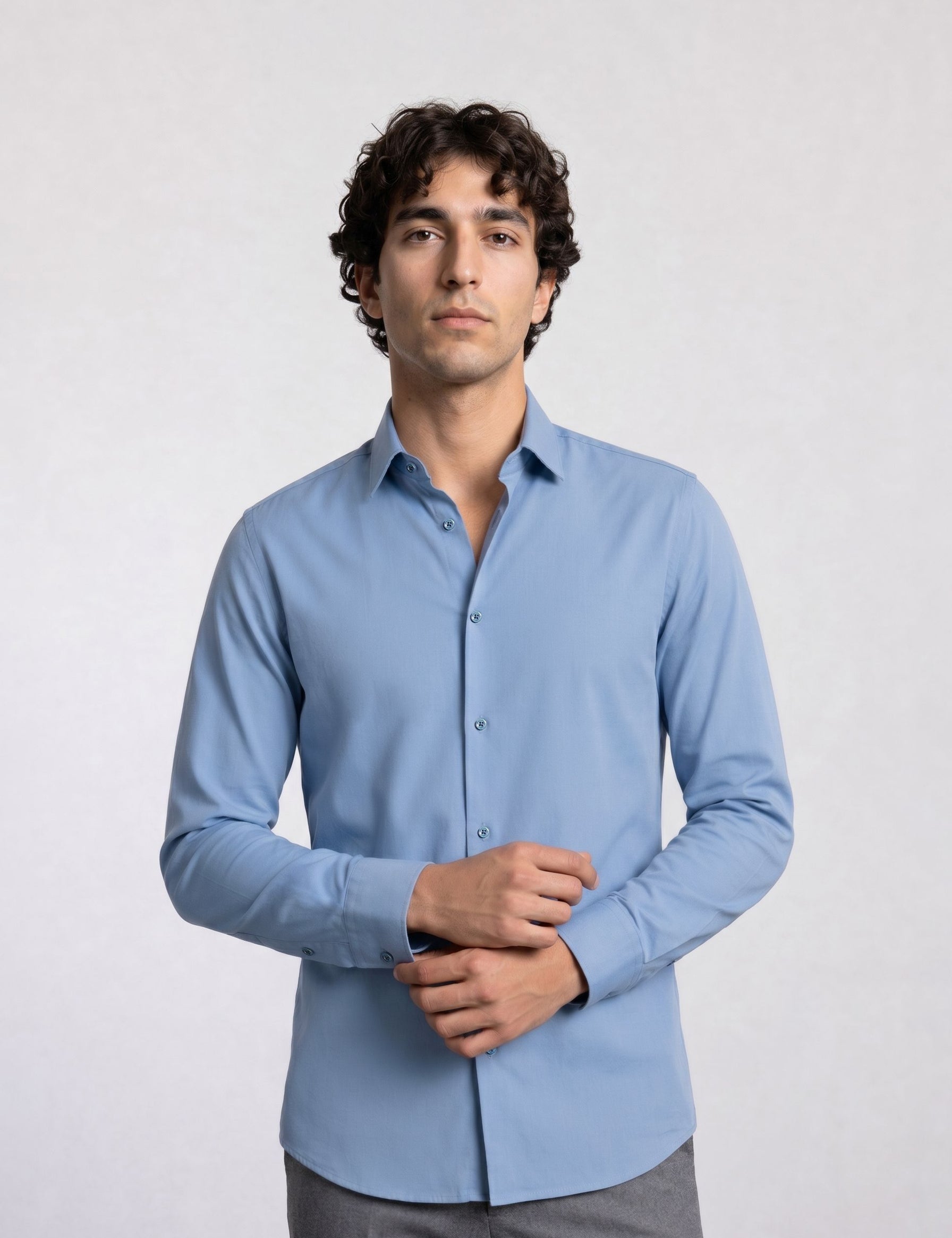 THE EASY - SLIM SHIRT - NAVY BLUE