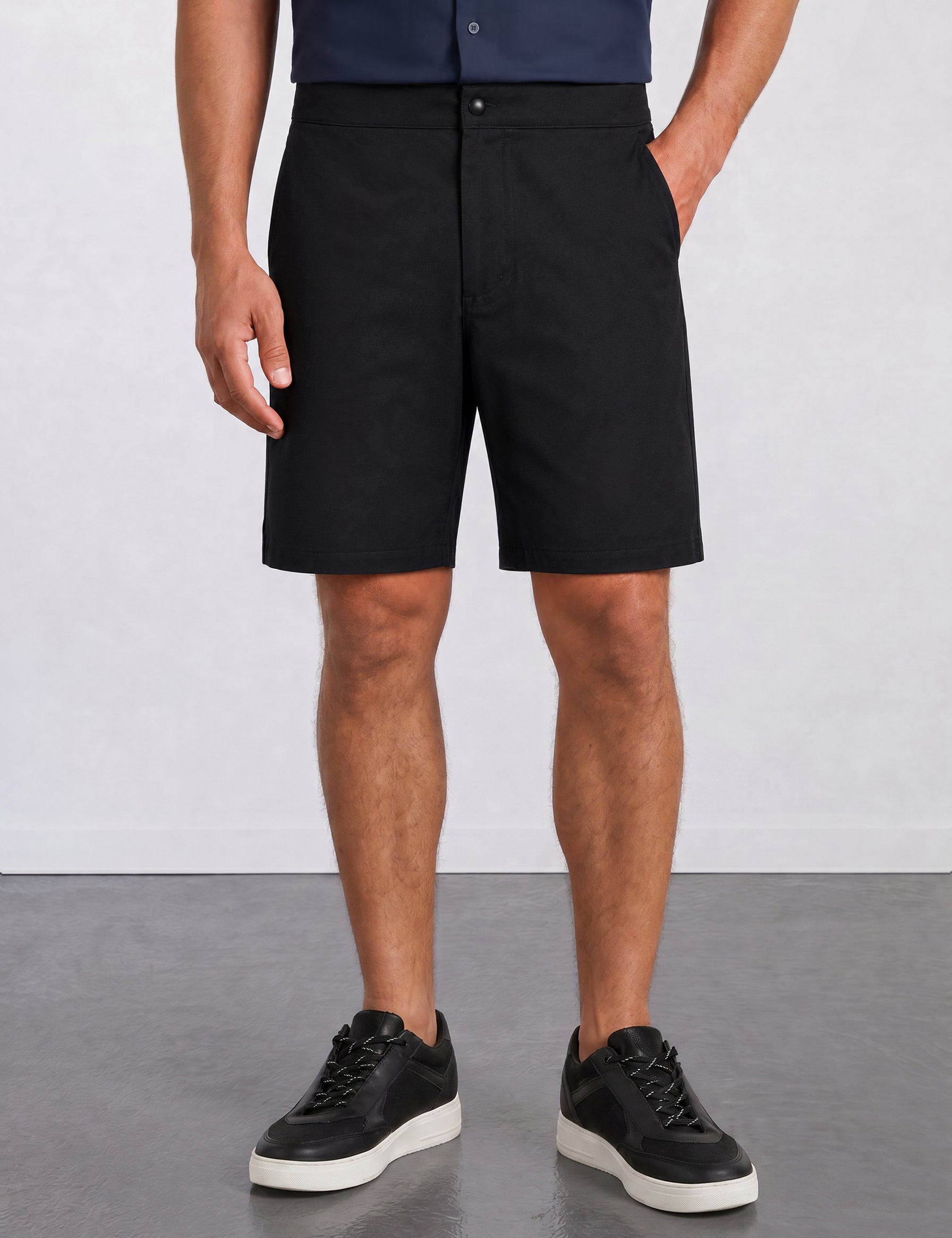THE HYPERFLEX EASY - TAILORED SHORTS - BLACK