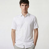 THE EVERYDAY - SLIM HALF SHIRT - WHITE