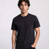 THE ACTIVE - SLIM HALF TEE - BLACK