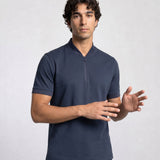 THE APEX - QUARTER ZIP POLO - NAVY BLUE