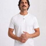 THE FLEX - HENLEY COLLAR HALF TEE - ICE