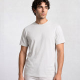 THE ESSENTIAL - HALF TEE - LIGHT GREY