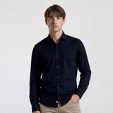 THE HYPERFLEX - SLIM FULL SHIRT - BLACK