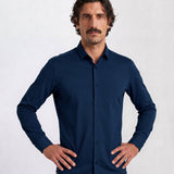 THE HYPERFLEX - SLIM FULL SHIRT - MEDIUM NAVY