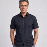 THE EVERYDAY - SLIM HALF SHIRT - BLACK