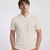 THE APEX - QUARTER ZIP POLO - COTTON WHITE