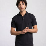 THE PIQUÉ FLEX - REGULAR POLO - BLACK