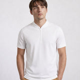 THE APEX - QUARTER ZIP POLO - COTTON WHITE