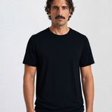THE FLEX - PIMA PERFORMANCE HALF TEE - BLACK
