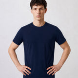 THE ACTIVE - SLIM HALF TEE - NAVY BLUE
