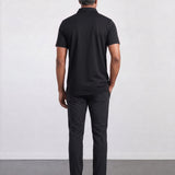 THE CLOUD SILK - SLIM POLO - BLACK
