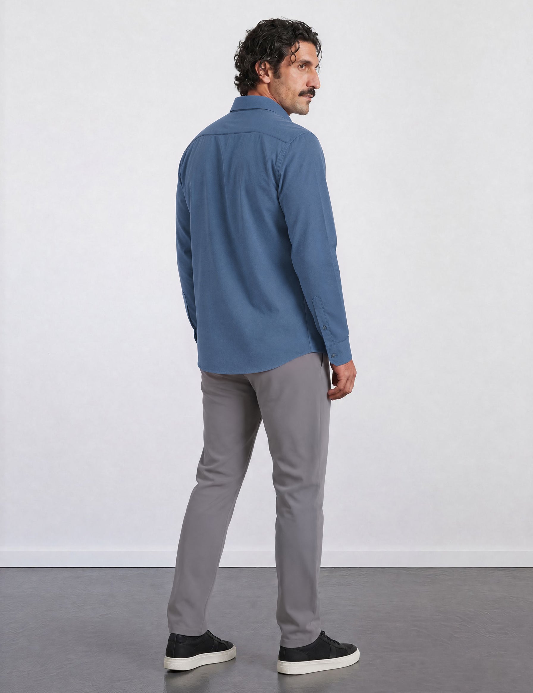 THE HYPERFLEX - SLIM FULL SHIRT - MEDIUM NAVY