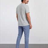 THE FLEX - HENLEY COLLAR HALF TEE - ICE