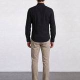 THE HYPERFLEX - SLIM FULL SHIRT - BLACK