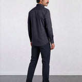 THE HYPERFLEX - SLIM FULL SHIRT - NAVY BLUE