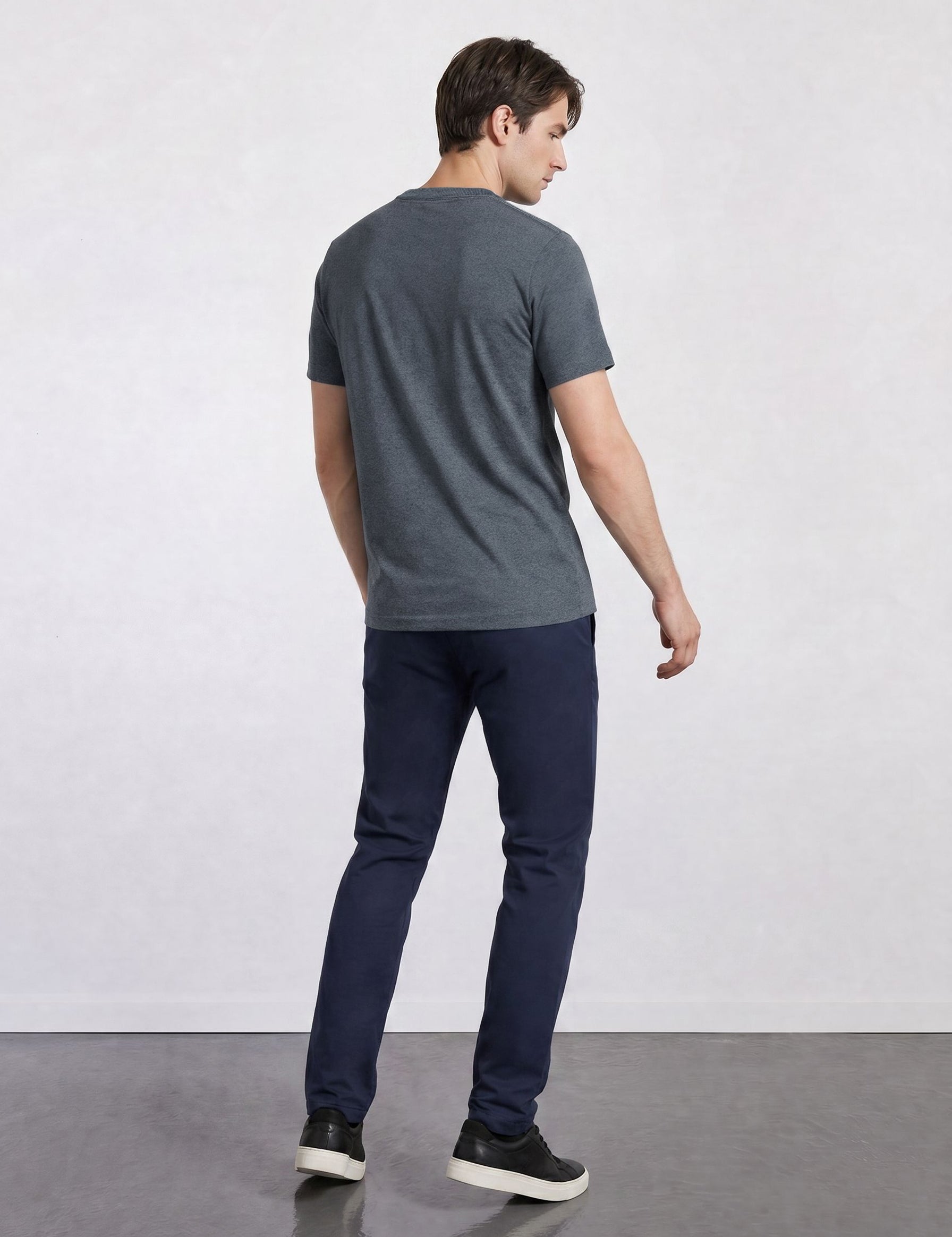 THE EVERYDAY - SEAMLESS HALF TEE - MEDIUM BLUE