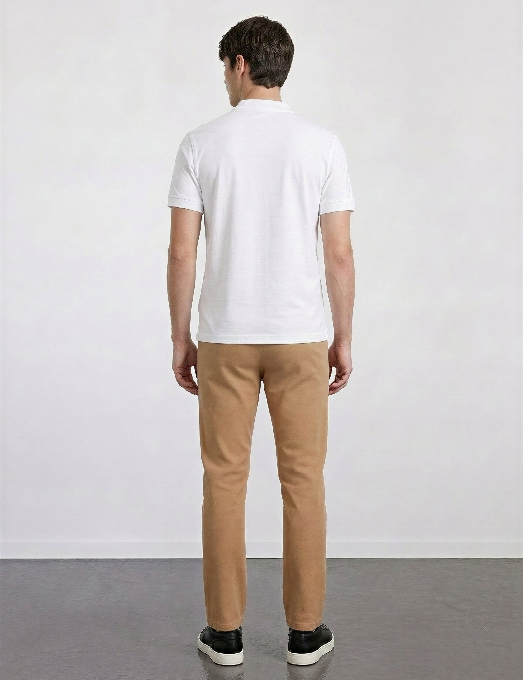 THE APEX - QUARTER ZIP POLO - COTTON WHITE