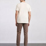THE ACTIVE - SLIM HALF TEE - OFF WHITE