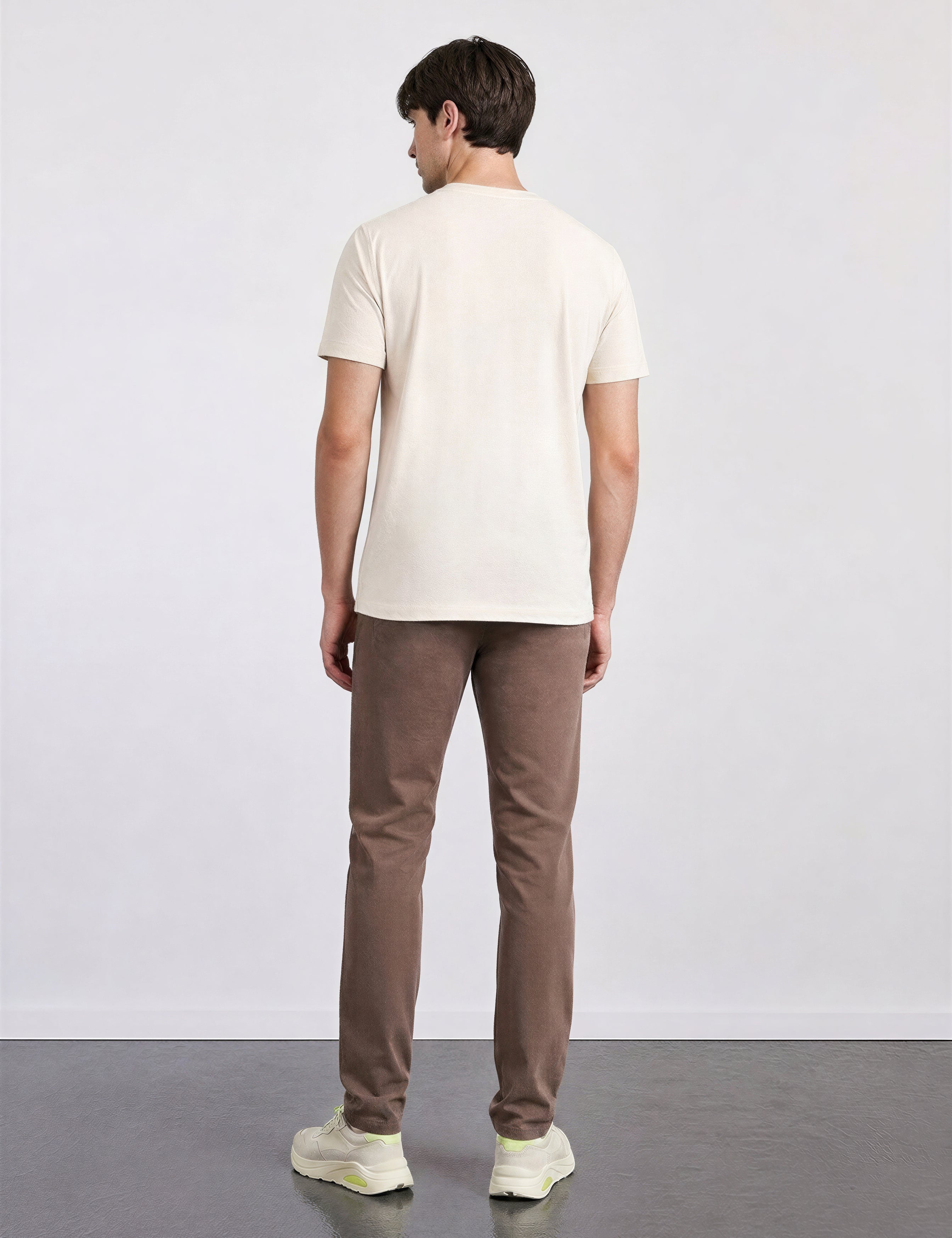 THE ACTIVE - SLIM HALF TEE - OFF WHITE