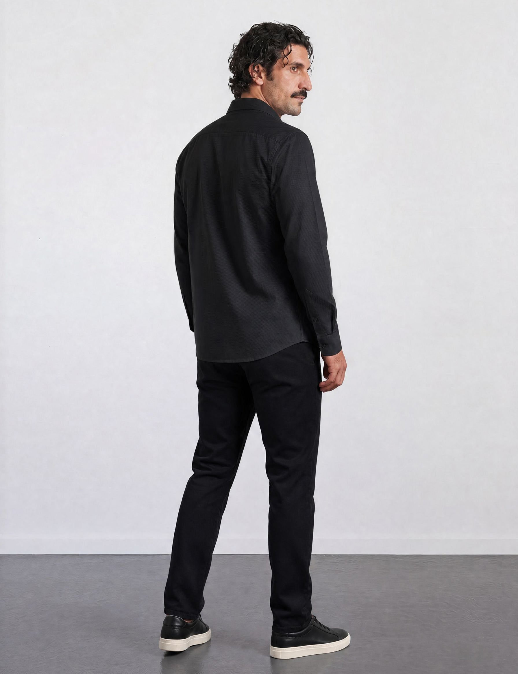 THE CITY - SLIM SHIRT - BLACK