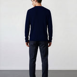 THE SOFT EASE - REGULAR SWEATER - NAVY BLUE